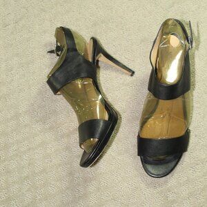 Michael Kors Women's Size 9.5M Black Leather Strappy Heels